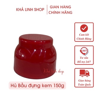 Hủ nhựa bầu đựng kem 150g màu đỏ đô