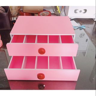 Tủ đựng đồng hồ 10 ngăn hồng bánh bèo