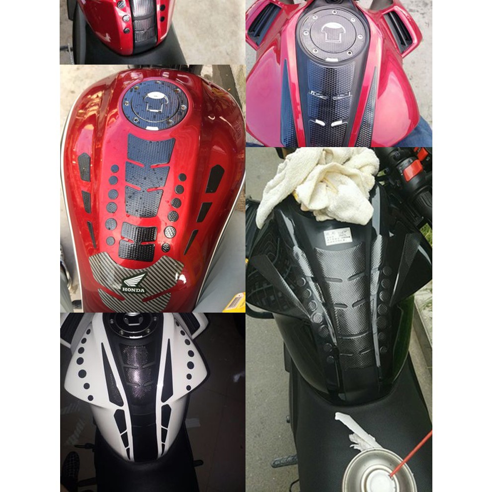 Decal dán bình xăng 3D chuyên dụng cho xe máy Honda Yamaha Suzuki