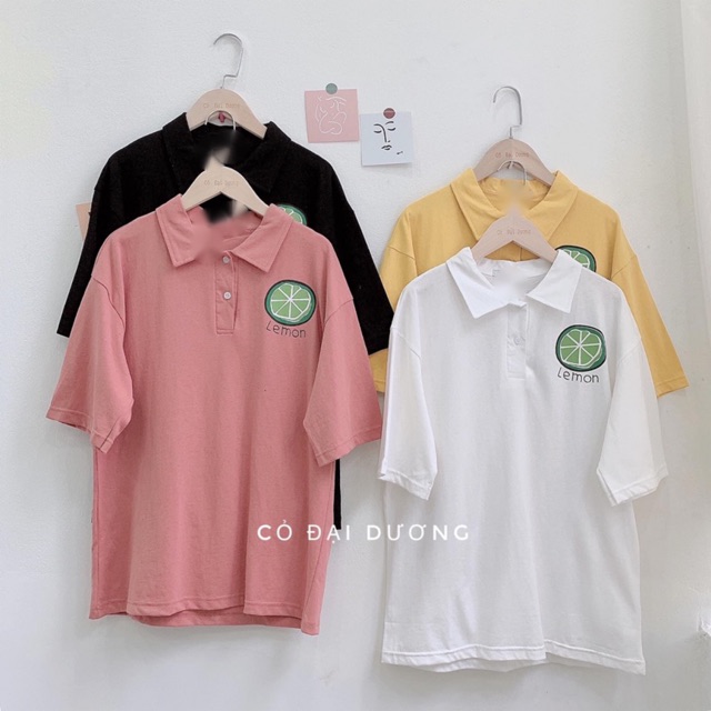 Áo polo miếng chanh lemon ngực