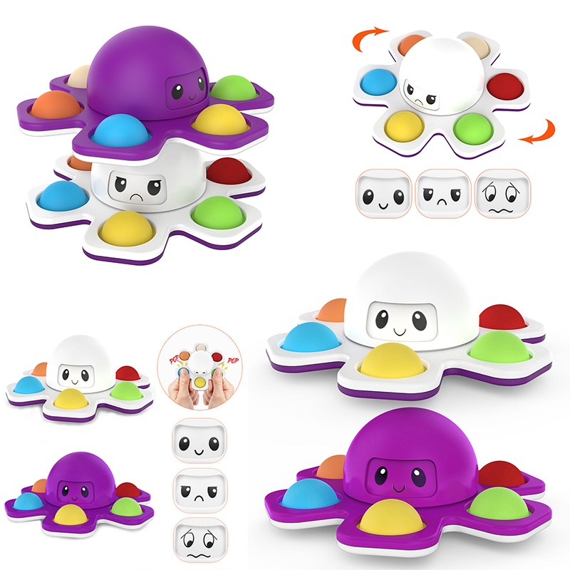 Con quay đồ chơi Fidget Spinner hình bạch tuộc giúp giảm stress