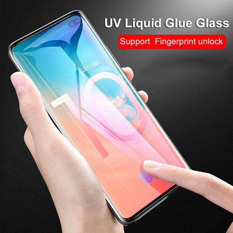 6D Full Glue UV Tempered Glass Screen Protector For Samsung Galaxy S10 Plus S10e