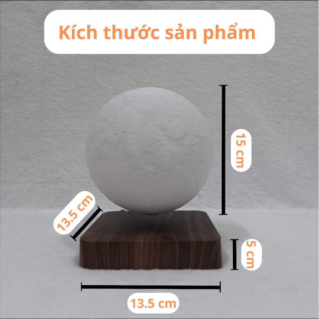 Đèn ngủ mặt trăng lơ lửng cảm ứng - Mặt trăng lơ lửng trang trí siêu đẹp (BẢO HÀNH 6 THÁNG)