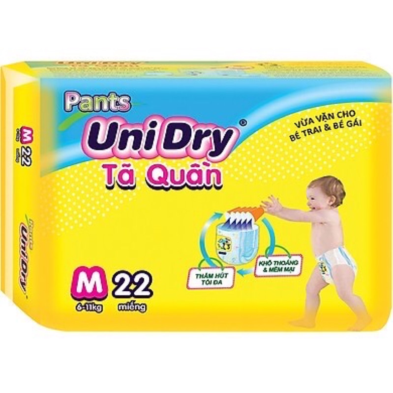 Tã quần Unidry gói M22/L20/XL18/XXL16