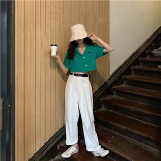 [ ORDER ] Áo croptop polo ulzzang