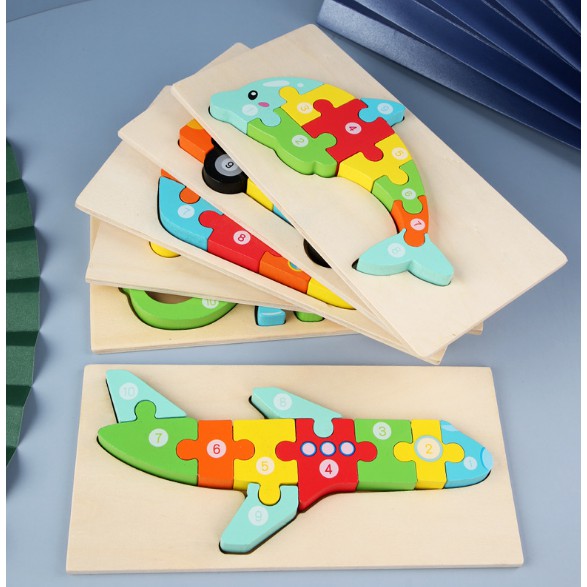 Đồ chơi tranh nối 10 số chọn mẫu cho bé MS2 tranh nổi 3d gỗ nối tiếp