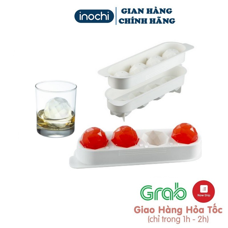 Khay Làm Đá Trong Tủ Lạnh INOCHI Chính Hãng Loại Tròn 4 Viên
