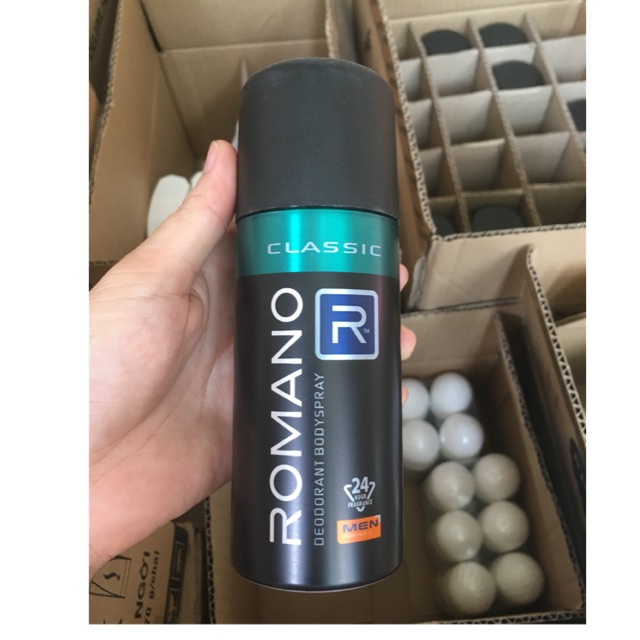 Xịt khử mùi ROMANO Classic Body Spray 150ml
