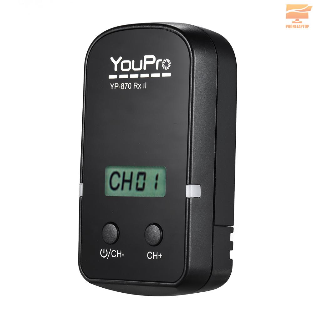 YouPro YP-870 N3 2.4G Wireless Remote Control LCD Timer Shutter Release Transmitter Receiver 32 Channels for Canon 7D 5D 5D2 5D3 5DS 5DSR 1D Mark I/II/III/IV 1DS Mark I/II/III 1DX 6D 50D 40D DSLR Camera