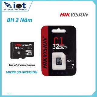 Thẻ nhớ MicroSD Hikvision 32GB/64GB/128GB, tốc độ đọc 92MB/s, chính hãng, bảo hành 24 tháng