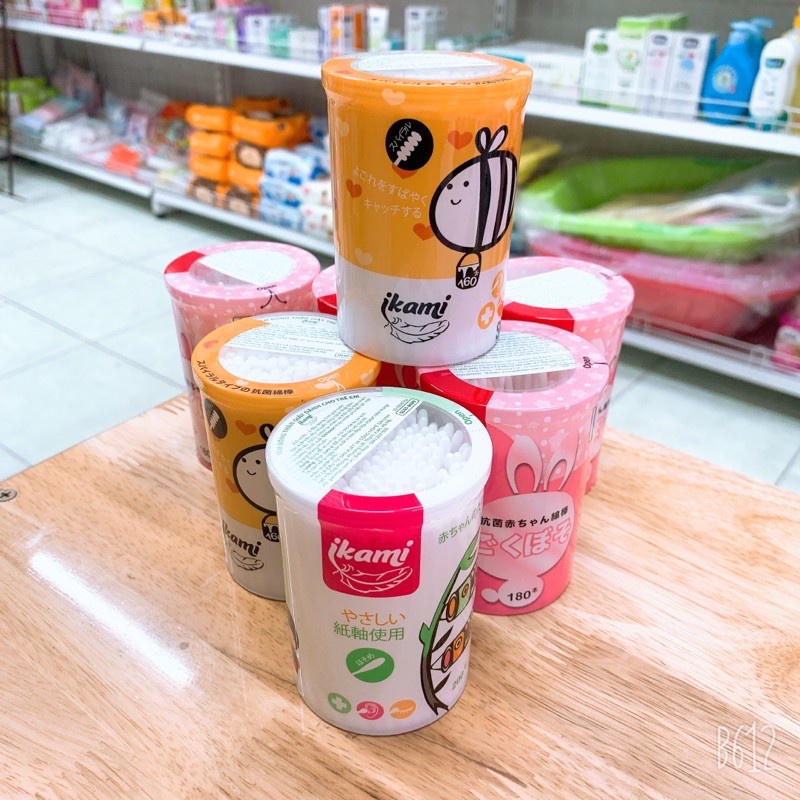 Set 180 cây tăm bông IKAMI kháng khuẩn dành cho trẻ sơ sinh