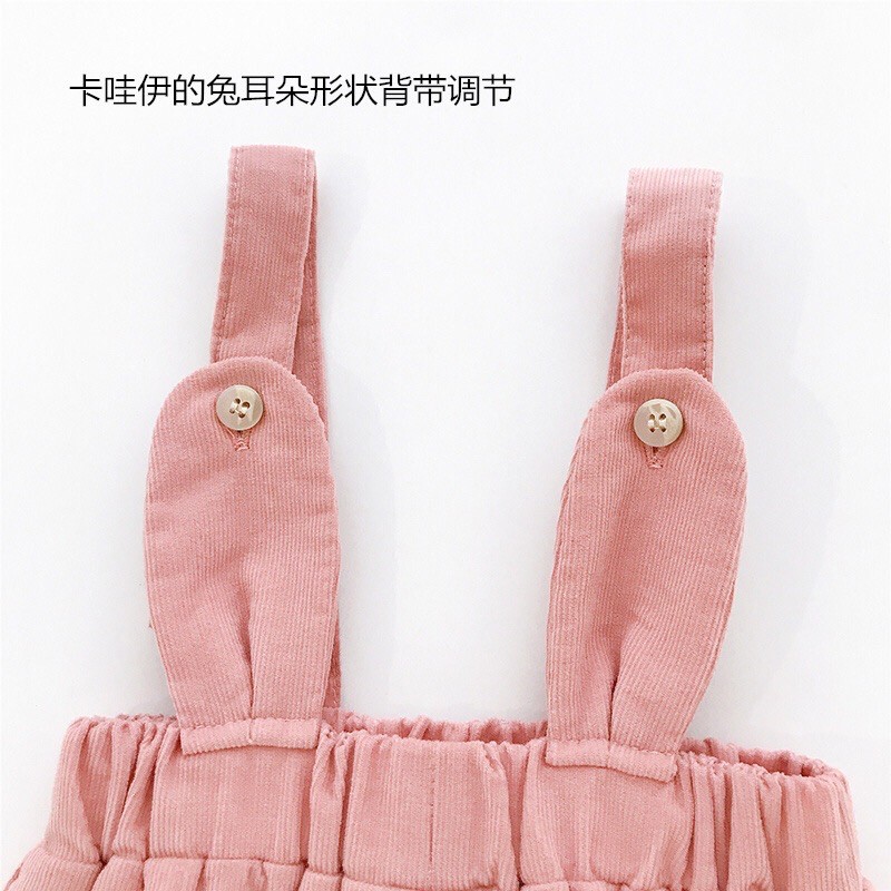 Quần Yếm Nhung 2 Màu