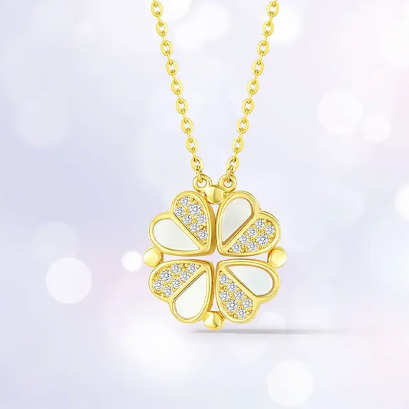 Vòng cổ Mặt Trái Tim Đính Đá Thời Trang Cho Nữ