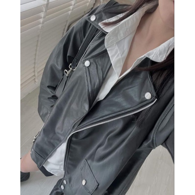 Leather Jacket - Áo da dài dáng basic siêu xinh [ Ảnh thật - Video thật ]