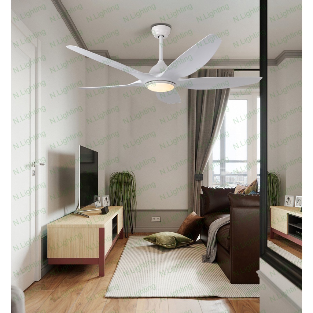 Đèn quạt trần led trang trí phòng khách - Quạt trần đèn led phong cách hiện đại