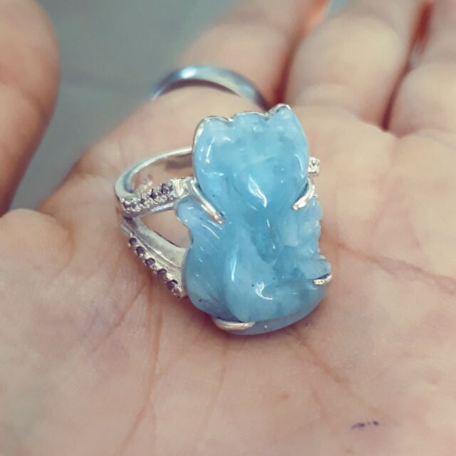 Nhẫn hồ ly bạc nguyên chất