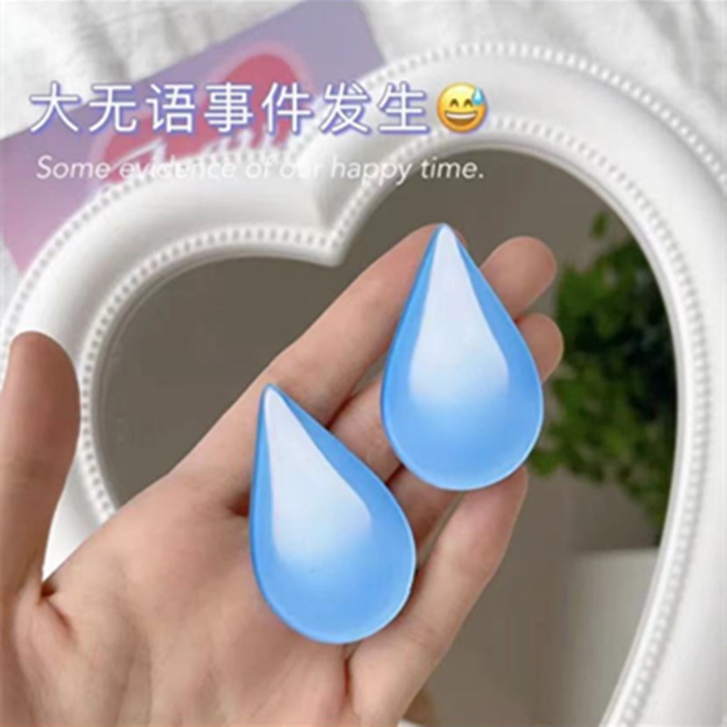 Kẹp tóc hình giọt nước biểu tượng cảm xúc mới phiên bản Hàn Quốc