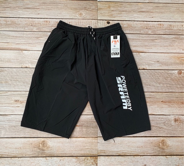 Quần ngố nam thể thao in logo phản quang QN01 - quần short nam vải gió dãn mềm mịn TH STORE