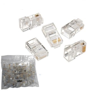 Combo 10 Hạt Bấm Dây Mạng, Đầu Bấm, Internet, Đầu Nối
