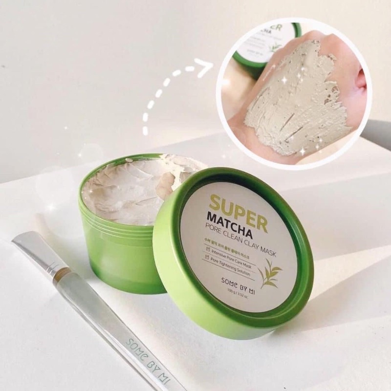 Mặt nạ đất sét trà xanh Some by mi super Matcha pore clean clay mask - Chính hãng