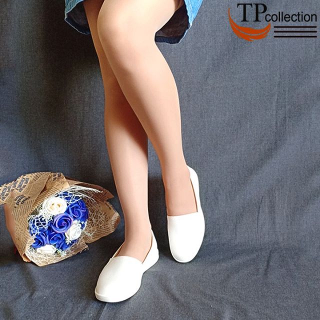 HOT}GIÀY Slip-on nữ, màu trắng. Giầy VNXK - SIZE 35 , CÒN HÀNG