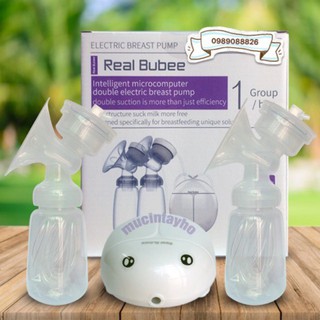 Máy hút sữa điện đôi Real Bubee - Có chế độ massa kích sữa, Hút êm ái như em bé bú