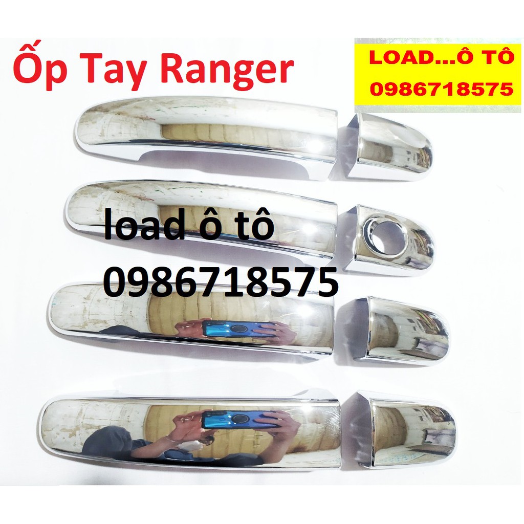 Ốp Tay Nắm Cửa Ford Ranger 2016-2021 Mạ Crom Cao Cấp