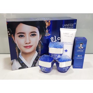 BỘ MỸ PHẨM TRỊ NÁM, TÀN NHANG, DƯỠNG TRẮNG DA CAO CẤP LANEIGE Xanh (5in1)