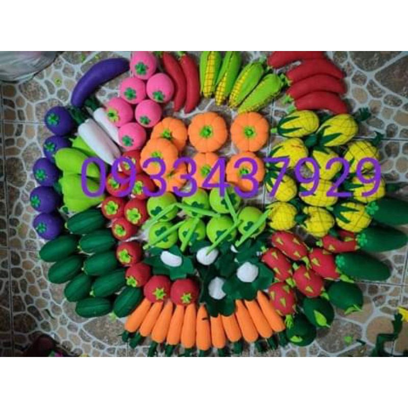 Đồ Chơi Thủ Công Rau Củ Chất Liệu Vải Nỉ Nhồi Bông - Đồ Dùng Học Tập Cho Bé HOA12