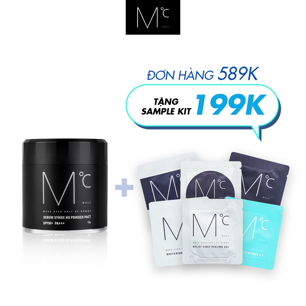 Mỹ phẩm nam Phấn phủ kiềm dầu MdoC Sebum Strike HD Powder Pact 12g