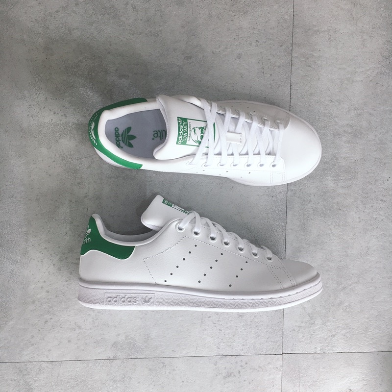 Giày thể thao Sneaker Adidas Stan Smith màu Trắng gót Xanh lá