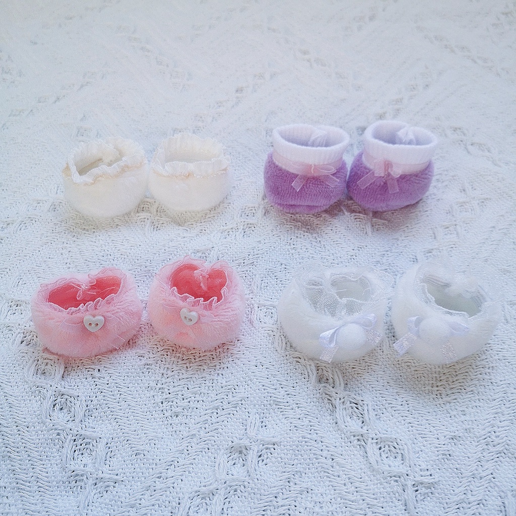 Giày vải nỉ lông dễ thương phù hợp búp bê 20cm