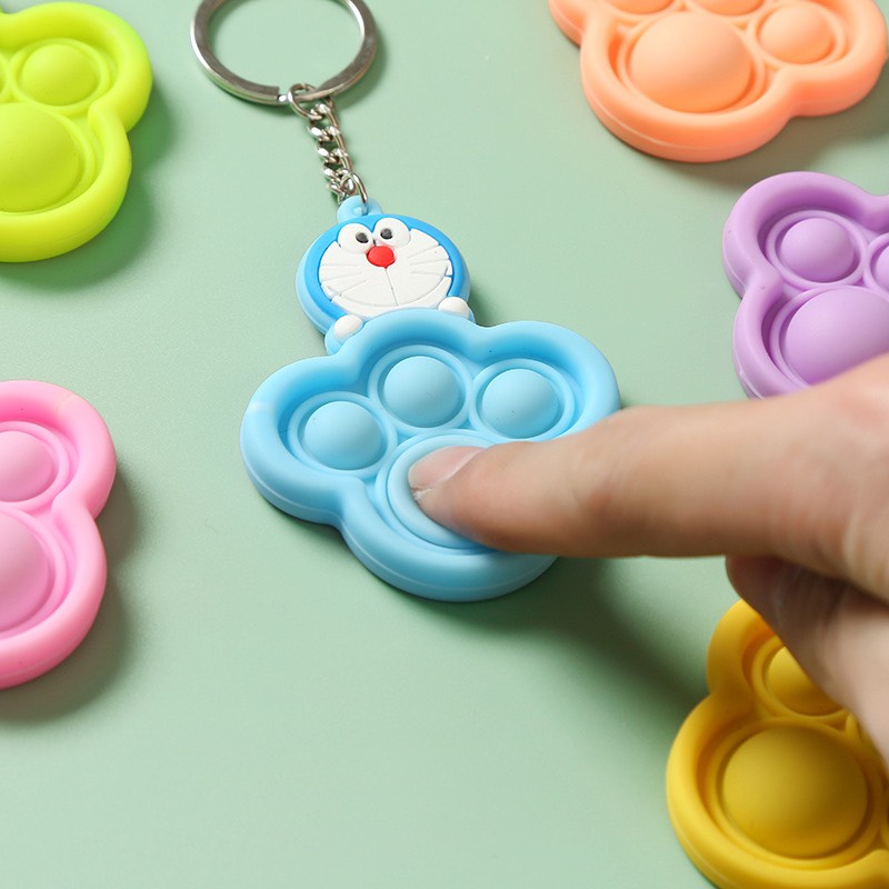 Móc khoá Pop it giúp thư giãn - xã stress kèm hoạt hình