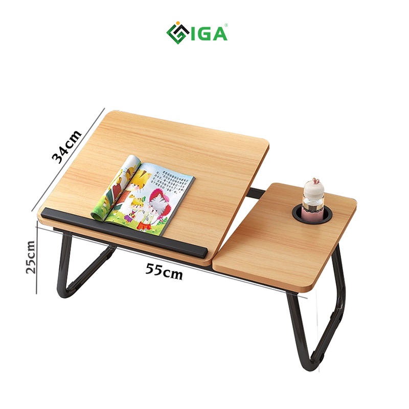 Bàn trà gấp gọn, bàn ăn gập gọn chân vuông có thể để trên giường - GM55