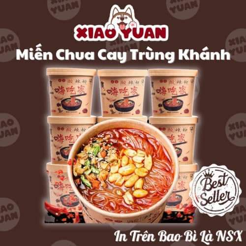 Thùng 6 ly miến Trùng Khánh chua cay