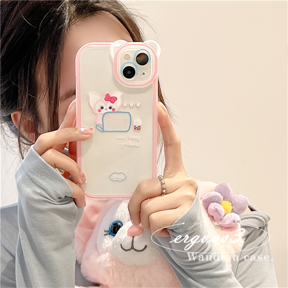 Ốp Điện Thoại Mềm Họa Tiết Gấu StellaLou Linabel Sáng Tạo Cho iPhone 14 13 12 11 Pro Max SE2020 X XR Xs Max 7 8 6 6s Plus