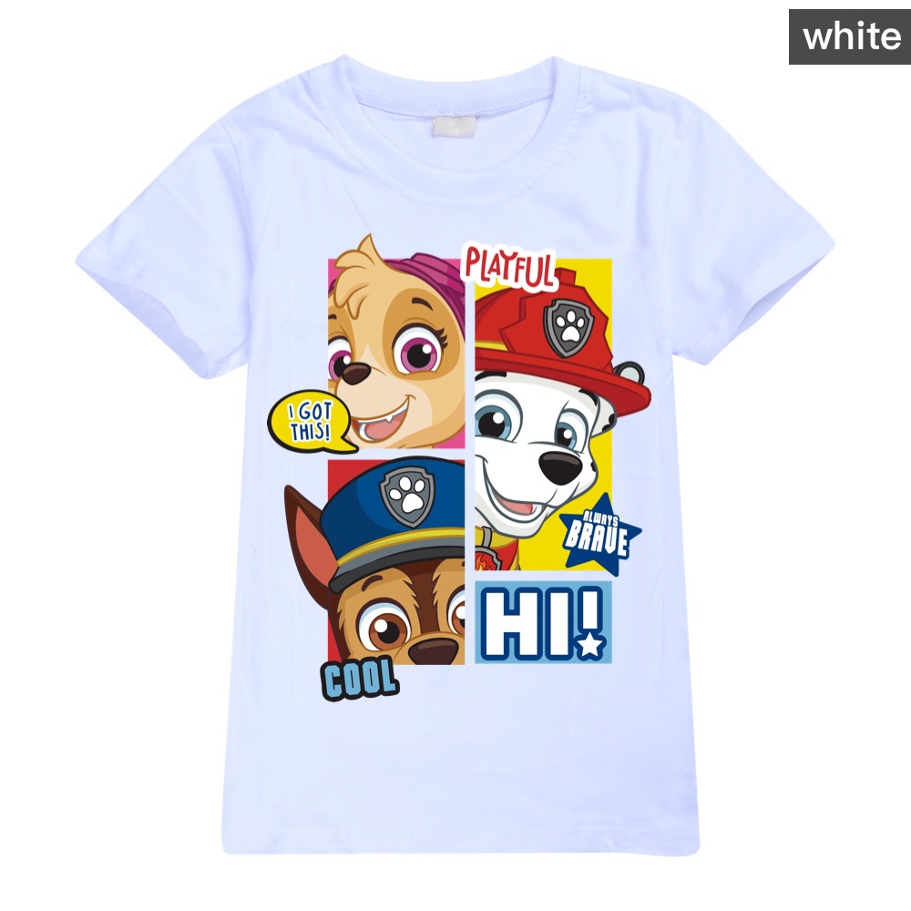 Áo thun cho bé trai in hình Paw patrol Đội chó cứu hộ dễ thương kute, chất liệu cotton mềm mịn thoáng mát NTShirt
