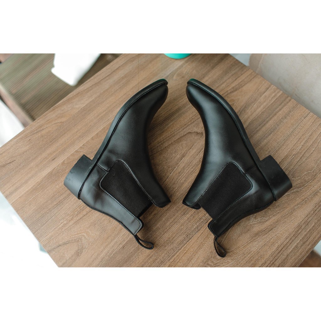 Giày Chelsea Boots nam SN14 cao cổ da bò đế độn 4cm cá tính năng động trẻ trung