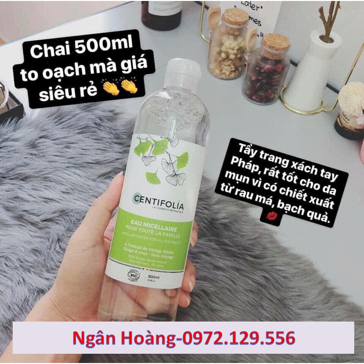 Nước tẩy trang Rau Má Centifolia Micellar Water