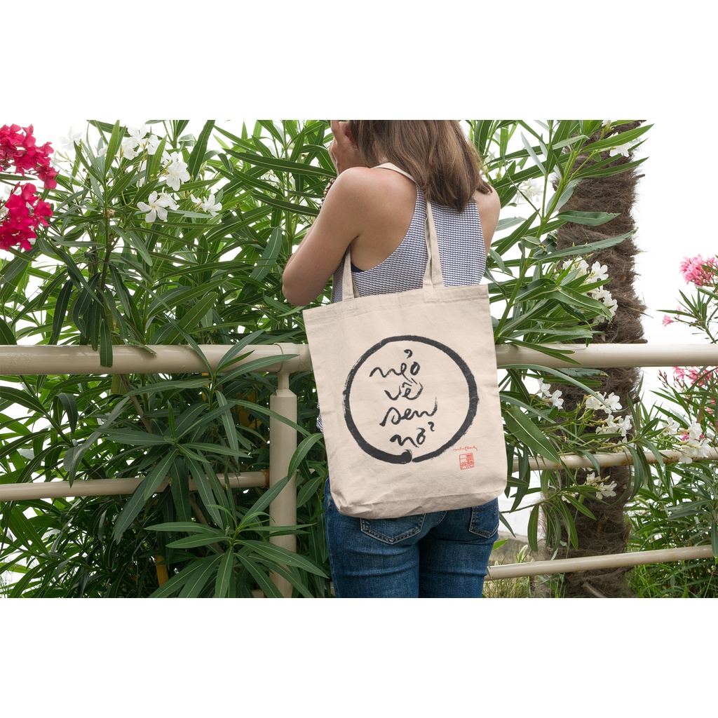 TÚI VẢI BỐ, VẢI CANVAS CAO CẤP THƯ PHÁP THIỀN SƯ THÍCH NHẤT HẠNH