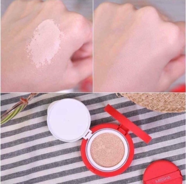 Cushion Missha Đỏ Velvet Finish Phấn Nước Mỏng Mịn Kiềm Dầu Che Phủ Tốt Tone 21, 23 KBeautyvn