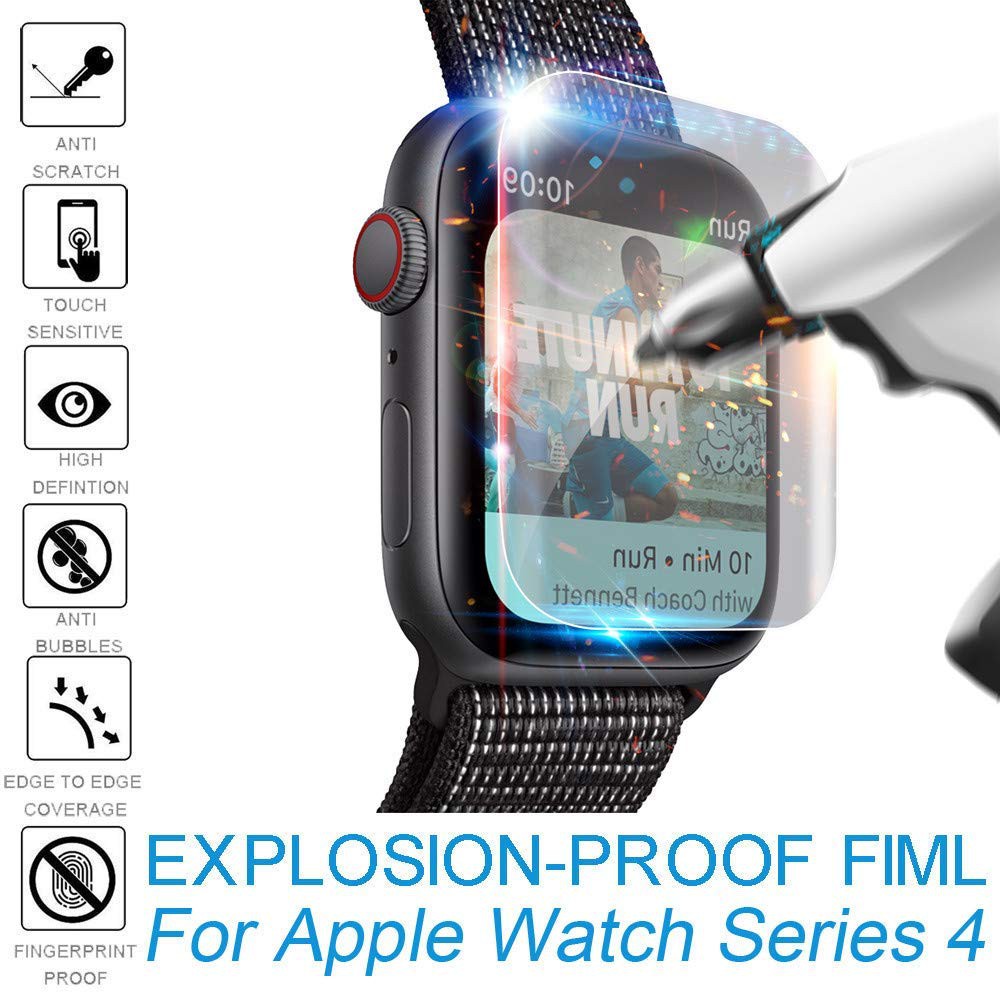 Kính cường lực 3D bảo vệ màn hình cho đồng hồ thông minh Apple Watch 4 40mm/44mm