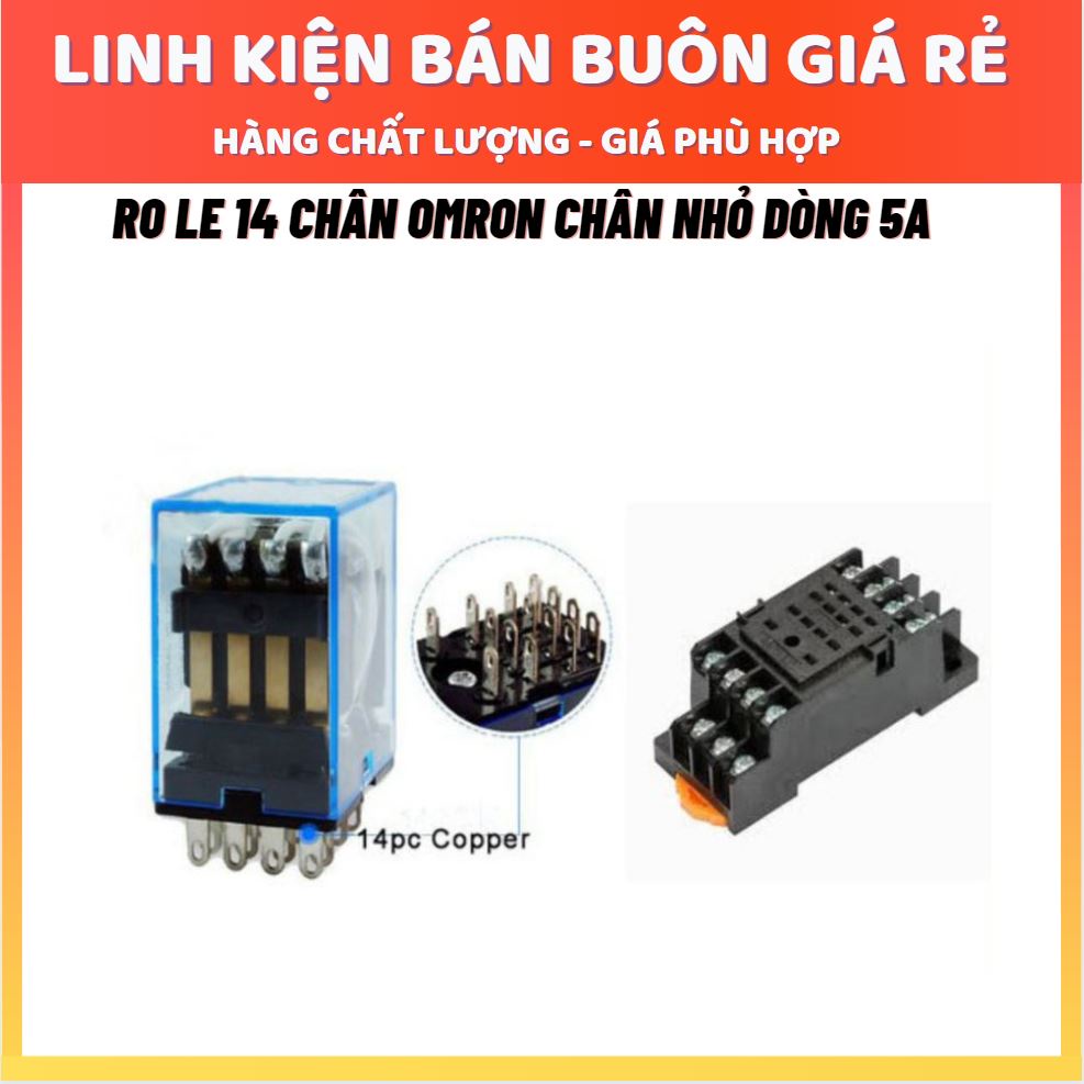 [Rơ le] Relay omron 24V5A 14 Chân rơ le 14 chân