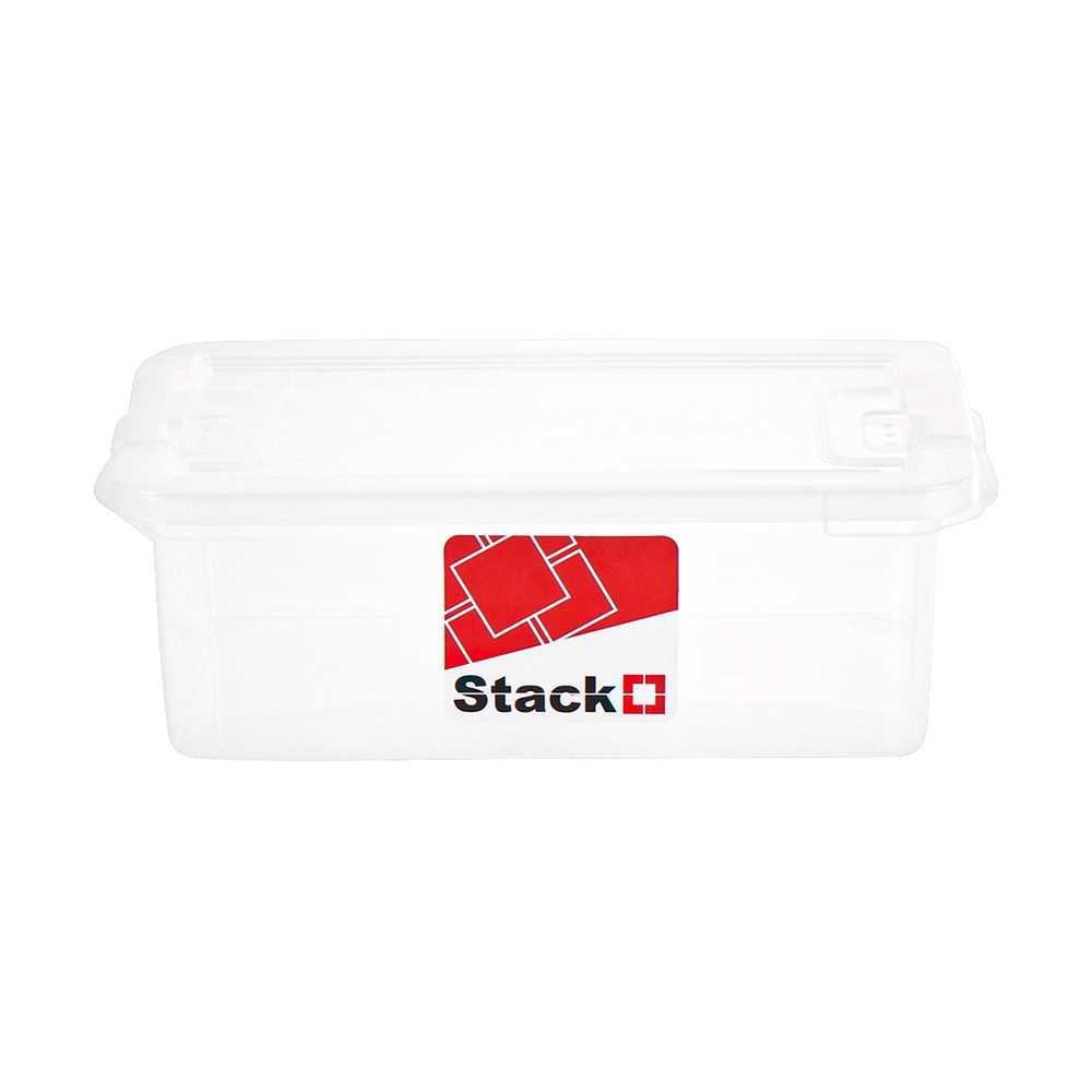 HomeBase STACKO Thùng nhựa đựng đồ đa năng có nắp đậy Thái Lan 6L W34xD22xH11.5 Cm Trắng trong