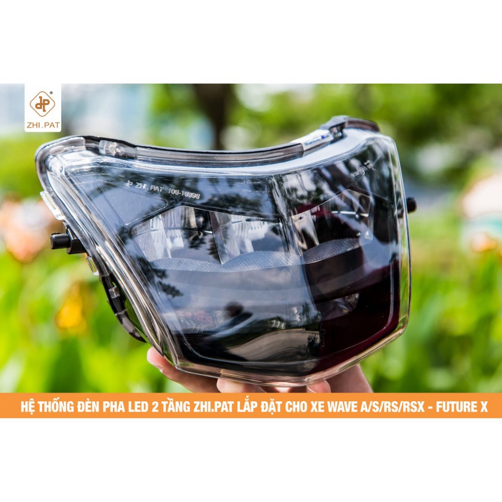 ZHI.PAT W110 - Đèn LED 2 tầng WAVE A/S/RS, Future X, Wave 50cc, Wave A 2022, Wave A 2012- 2022, Wave 110 Hàng chính hãng