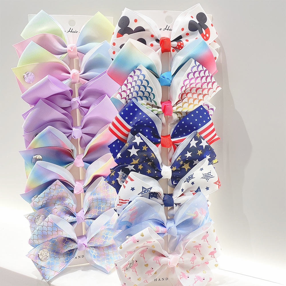 Set 8 kẹp tóc KIDSBOWS hình nơ dễ thương cho bé gái