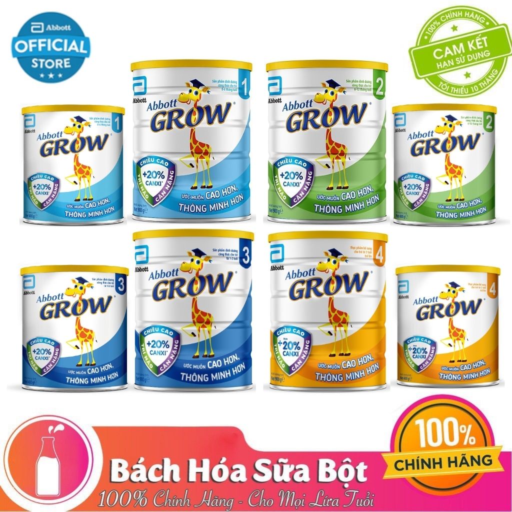 Sữa Bột Abbott Grow 4 - lon 900g/1.7kg