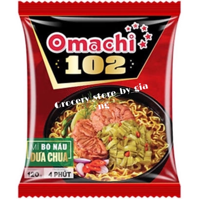 Mì Omachi 102 bò nấu dưa chua