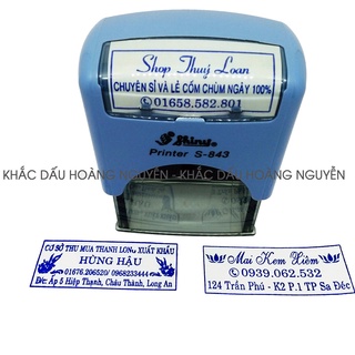 Khắc dấu 3-5 dòng nội dung dài (22x58mm)