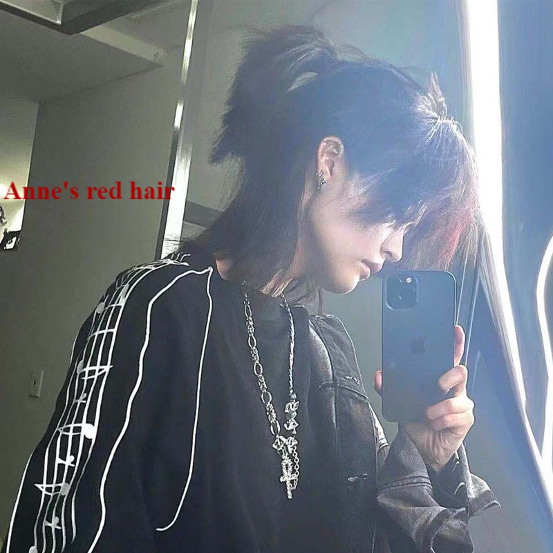 Bộ tóc giả hóa trang đầu sói samurai tự nhiên cho nam và nữ